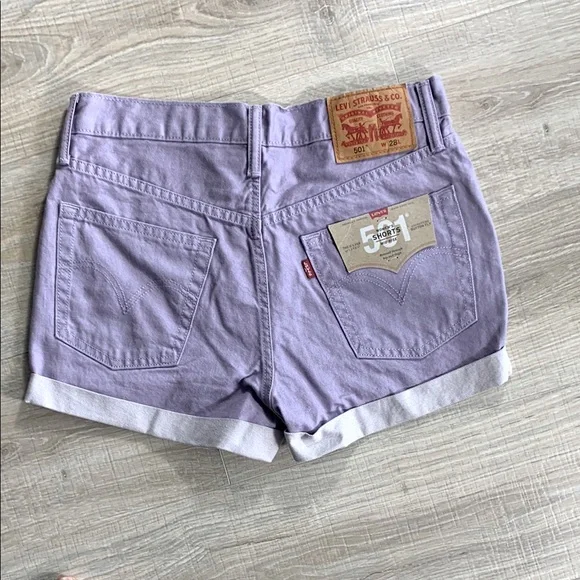 Levi's Purple Jean Shorts - Picture 2 of 3